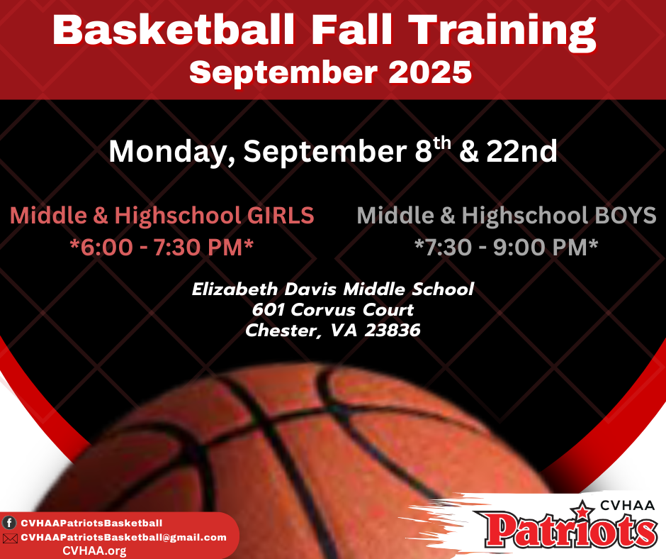 CVHAA BB Sept Training 2025